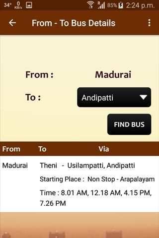 Madurai Mofussil Bus Info 4 تصوير الشاشة