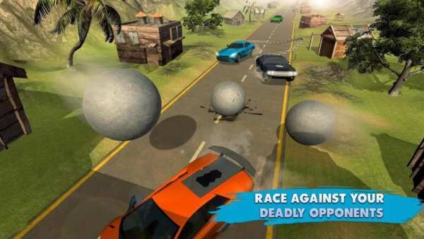Chained Cars Rolling Ball Crash screenshot 2