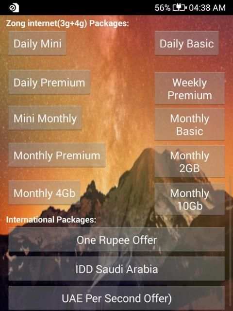 Zong Packages screenshot 5