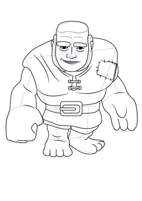 Builder from Clash of Clans - Coloring Pages for kids
