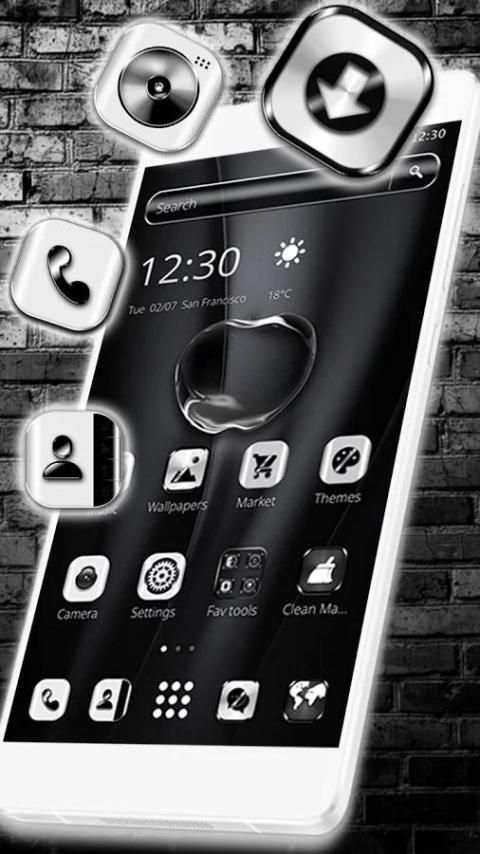 Black Apple Bubble Theme screenshot 6