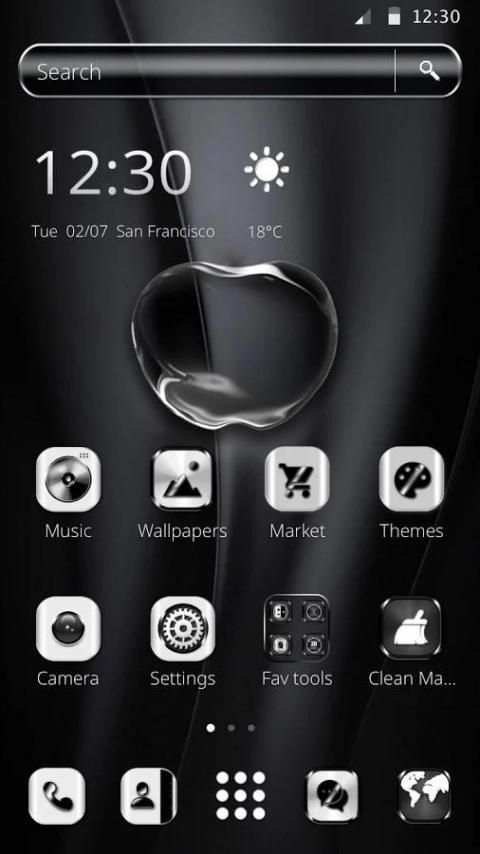 Black Apple Bubble Theme screenshot 3