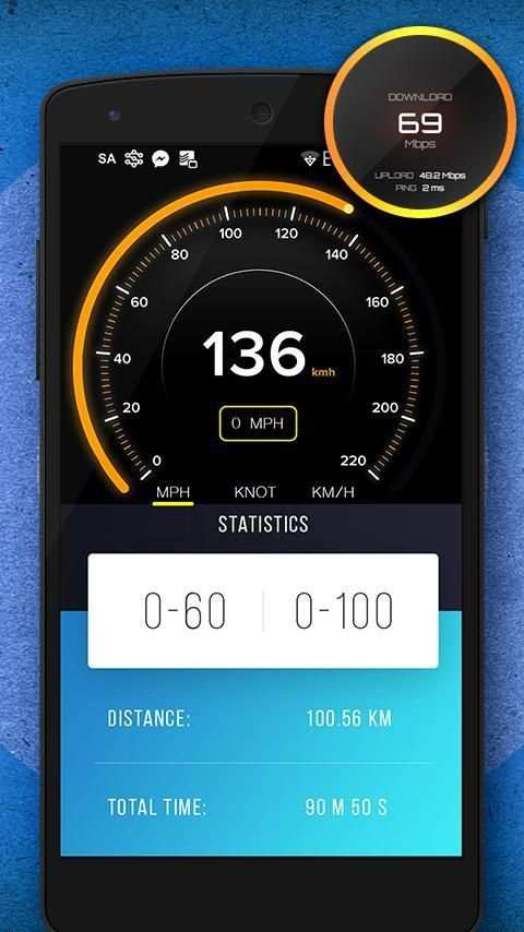 speedometer app HUD (mph) скриншот 5