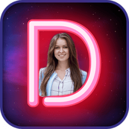 Neon Text Frame Photo Editor - Blend Me Collage иконка