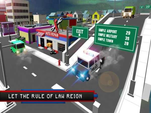 Blocky Police Cars Crime City स्क्रीनशॉट 2
