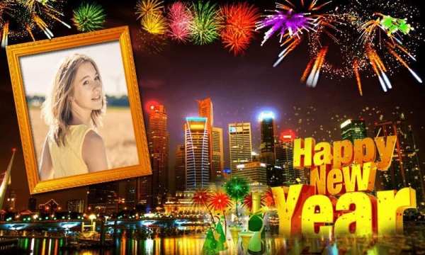Happy New Year Photo Frames स्क्रीनशॉट 3