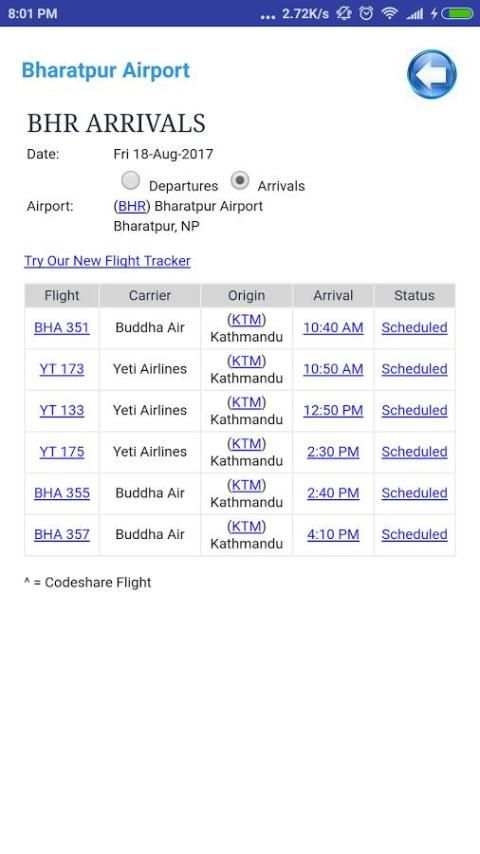 Nepal Airports Flight Time screenshot 1