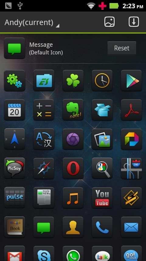 (FREE)Andy GO Launcher Theme скриншот 1
