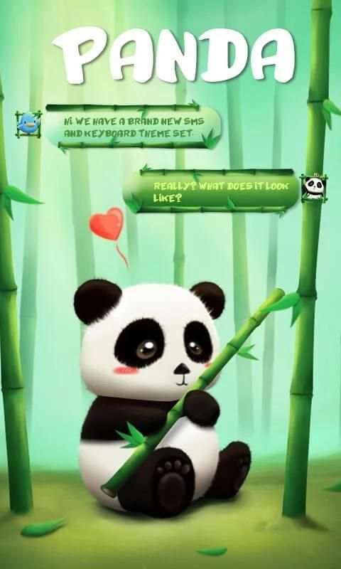 GO SMS PRO PANDA THEME screenshot 4