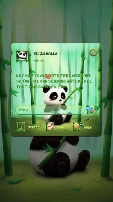 GO SMS PRO PANDA THEME скриншот 1