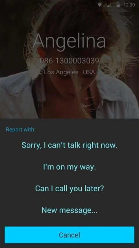 FREE-GO CALLER BLUELIGHT THEME screenshot 1
