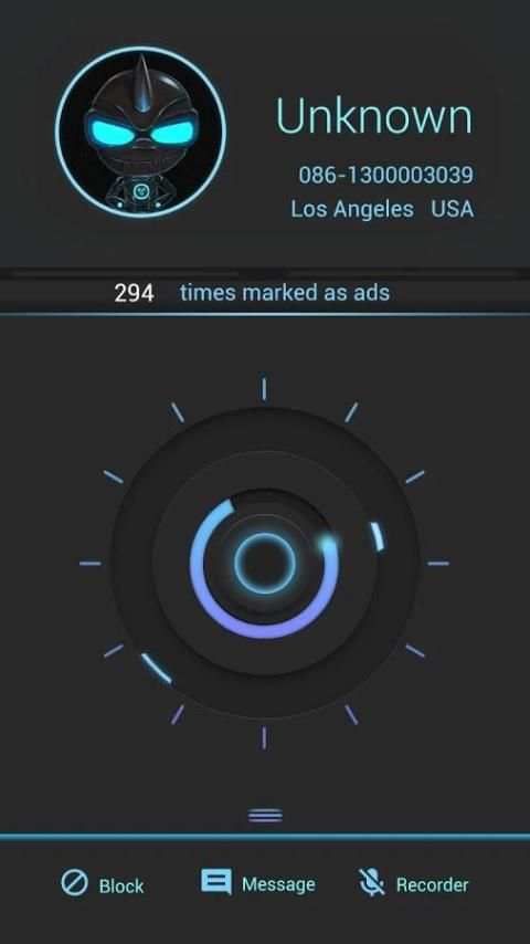 FREE-GO CALLER BLUELIGHT THEME screenshot 4