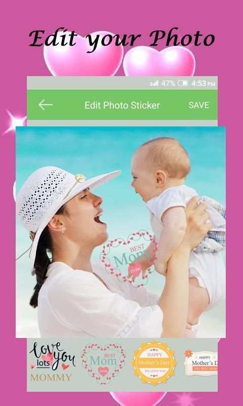 Mothers Day Photo Stickers 3 تصوير الشاشة