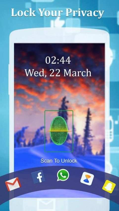 Fingerprint applock Simulator screenshot 1