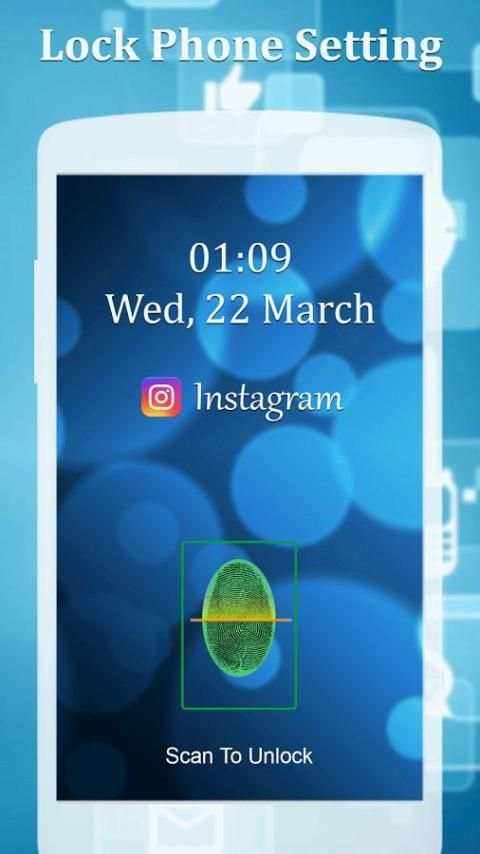 Fingerprint applock Simulator स्क्रीनशॉट 2