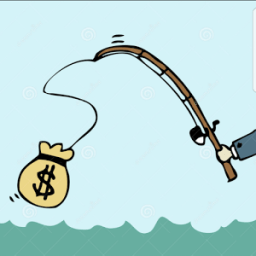 Fishing for cash icon