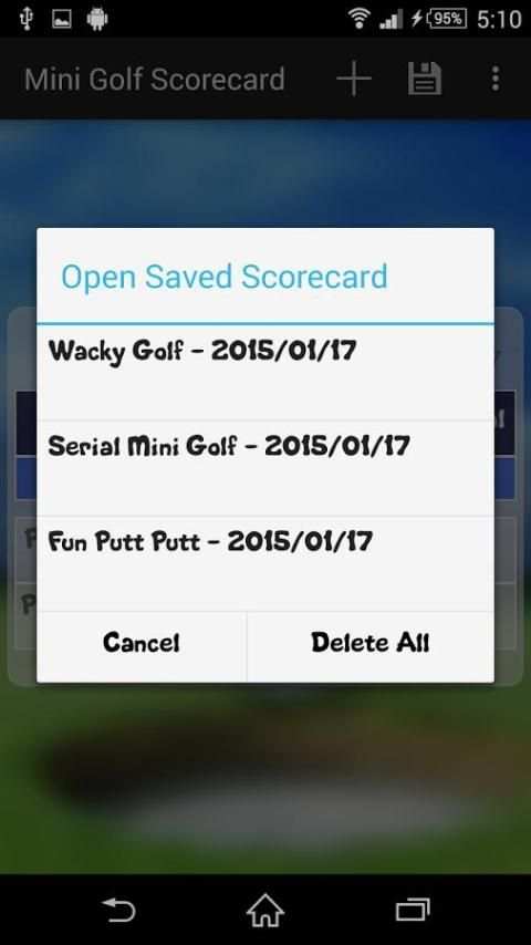 Mini Golf Scorecard 5 تصوير الشاشة
