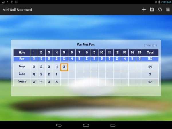 Mini Golf Scorecard screenshot 3