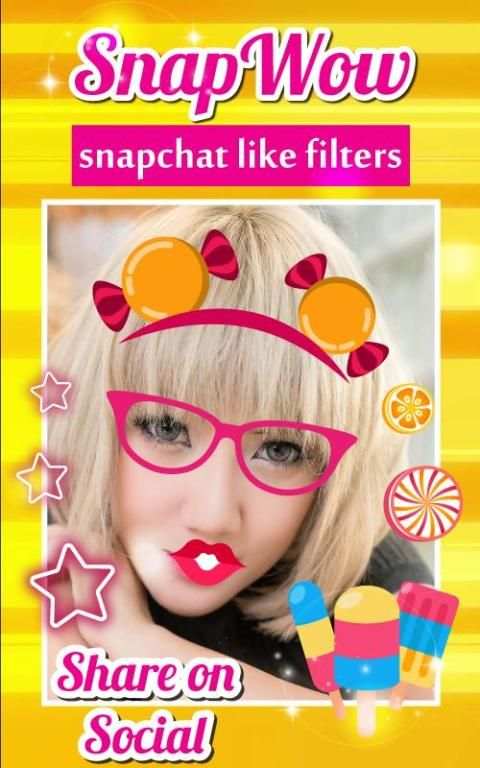 SnapWow Snapchat Like Filters скриншот 1