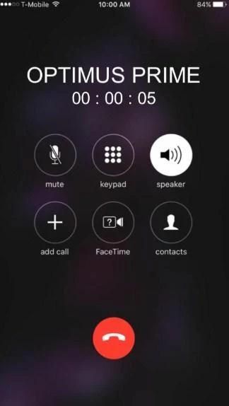 Optimus Prime Video Call screenshot 1