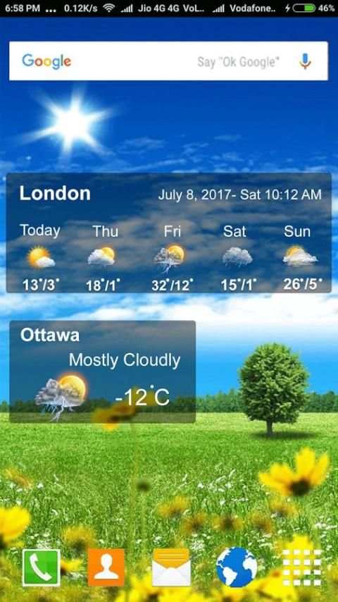 Live Weather Forcast : Weather Widget for Android скриншот 1