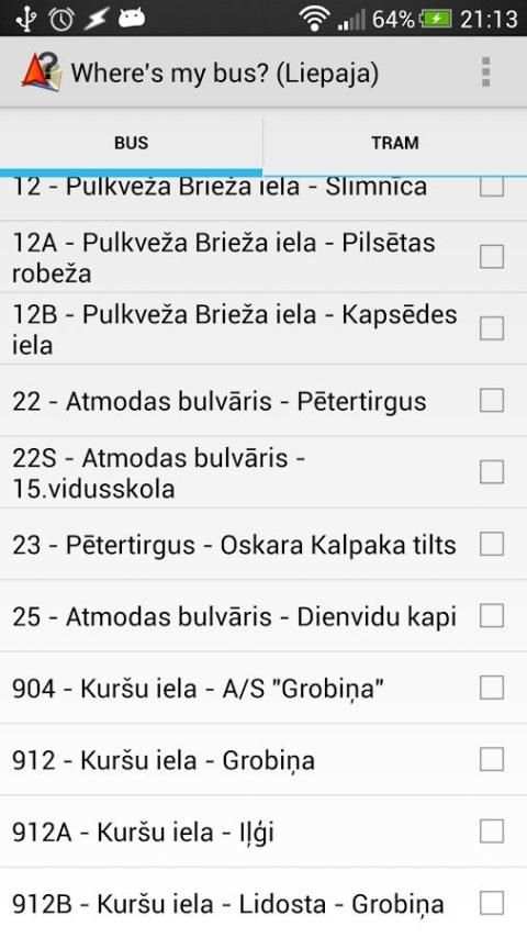 Where's my bus (Liepaja) screenshot 2