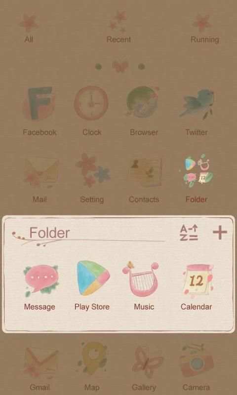 Flora GO Launcher Theme скриншот 1