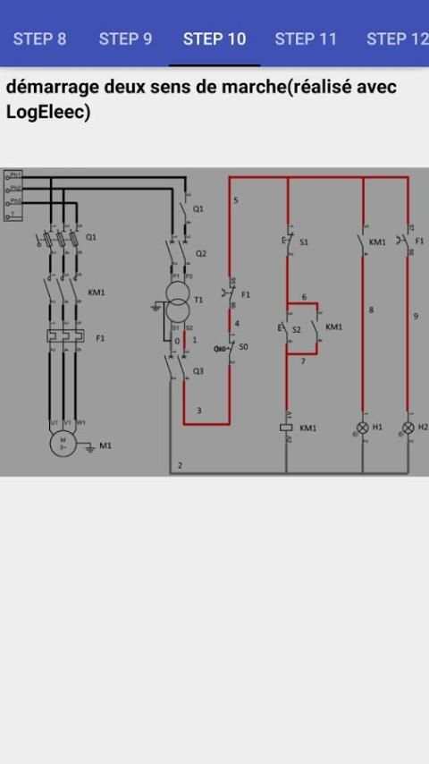 schéma Démarrage moteur électrique screenshot 1