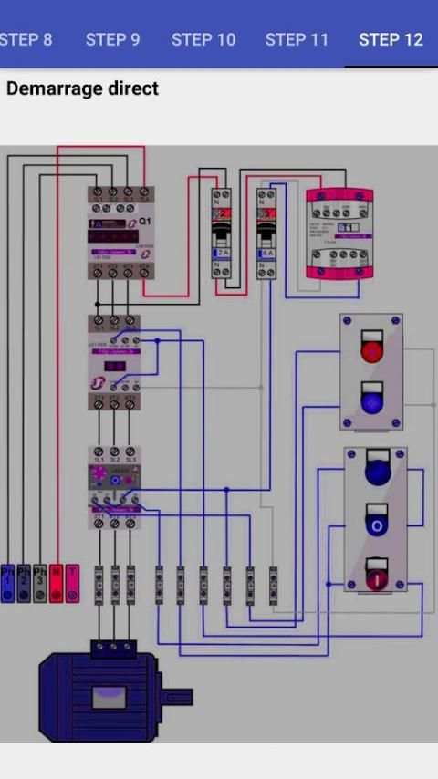 schéma Démarrage moteur électrique screenshot 2