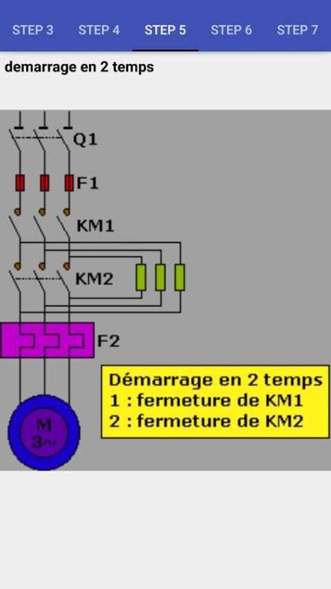 schéma Démarrage moteur électrique screenshot 3