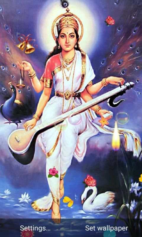 Saraswati Maa Live Wallpaper screenshot 2