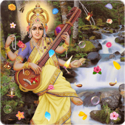 Saraswati Maa Live Wallpaper आइकन