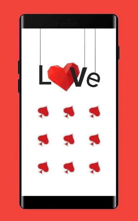 HeartS APP Lock Theme Poker Pin Lock Screen स्क्रीनशॉट 4