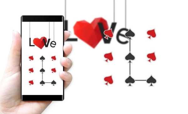 HeartS APP Lock Theme Poker Pin Lock Screen स्क्रीनशॉट 1
