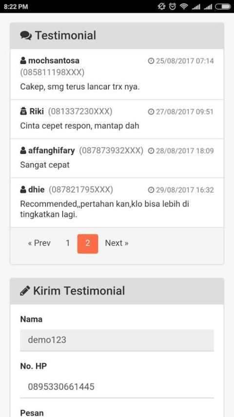 Isi Pulsa, Kuota, Token PLN, BPJS screenshot 2