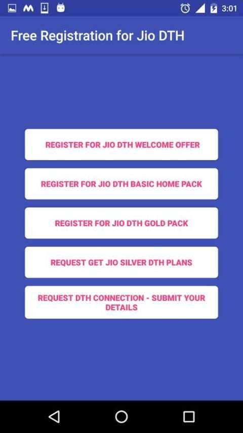 Free Registration for Jio DTH Prank स्क्रीनशॉट 1