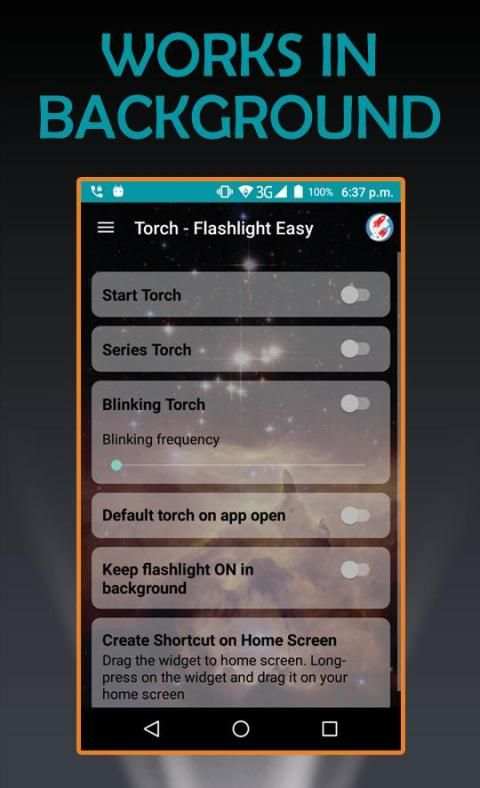 Torch - Flashlight Easy स्क्रीनशॉट 2
