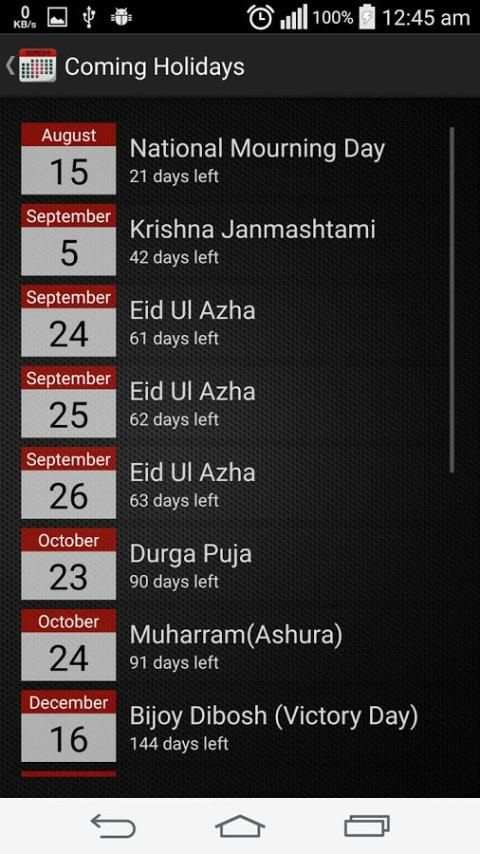Bangla Calendar with holidays स्क्रीनशॉट 3