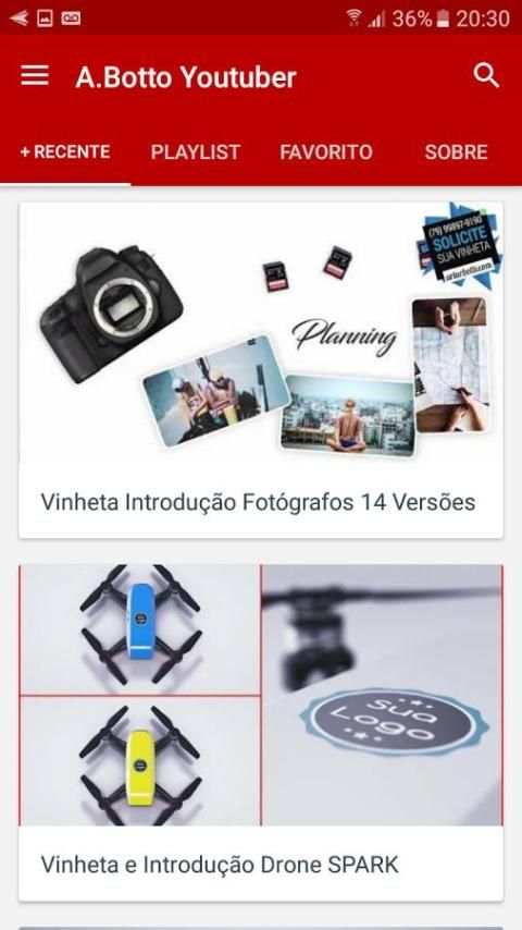 A.Botto Vinhetas e Vídeos YouTube screenshot 1
