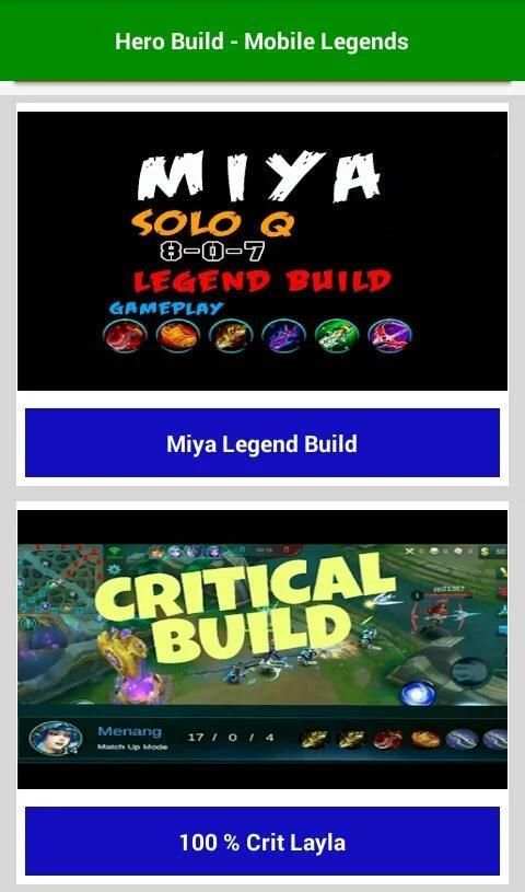 Hero Build For Mobile Legends Guide 3 تصوير الشاشة