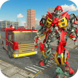 Real Robot Firefighter Truck Transform Robot Game icon