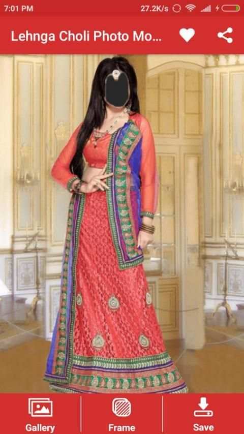 Lehnga Choli Photo Montage скриншот 2