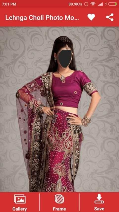 Lehnga Choli Photo Montage скриншот 3