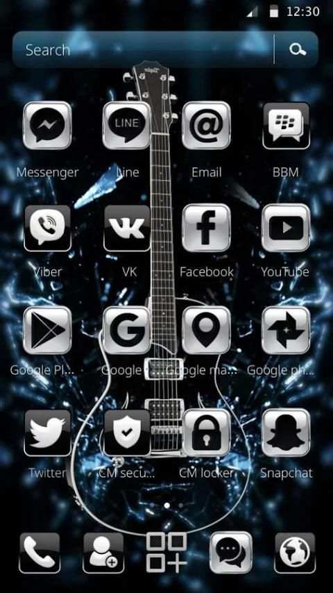 Jazz Black Guitar Theme 2 تصوير الشاشة