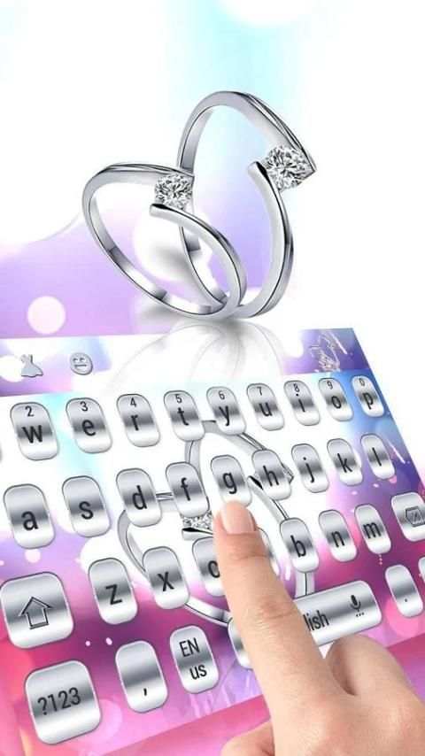 Silver Diamond Ring Free Typewriter Skin 3 تصوير الشاشة