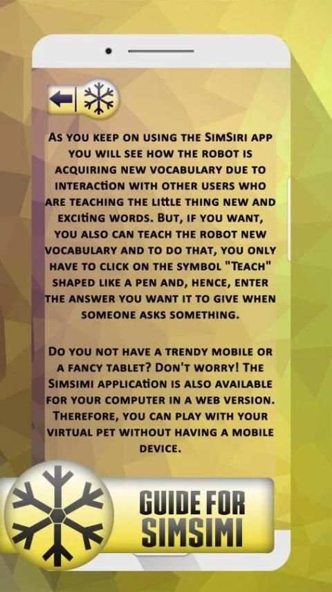 Guide for Simsimi Chat App screenshot 1