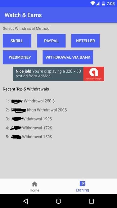 Watch & Earn 1 تصوير الشاشة
