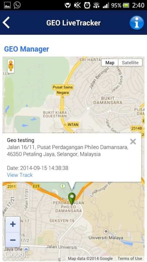 GEO LiveTracker screenshot 2