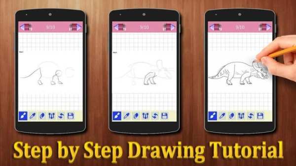 How to Draw Dinosaurs - easy скриншот 2