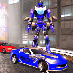 ikon Police Car Robot Superhero